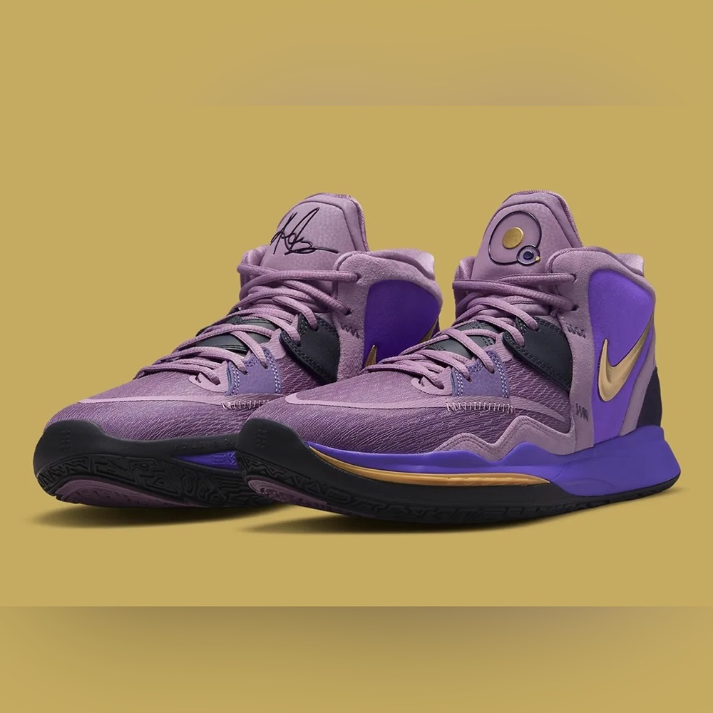 Nike Kyrie Infinity 5Y Purple Gold GS 8 Irving Basketball Shoes DD0334-500